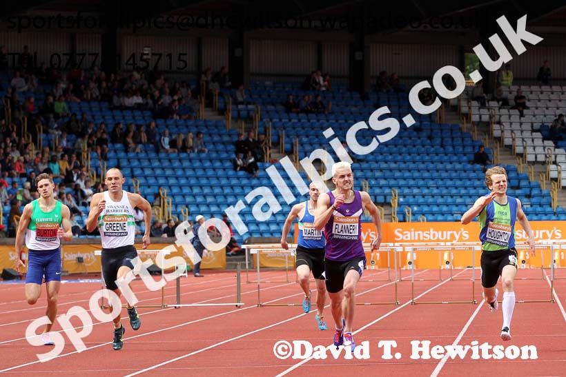 Mens 400 metres hurdles, Sainsbury's British Champs, Alexander Stadium, Birmingham. Photo: David T. Hewitson/Sprts for All Pics